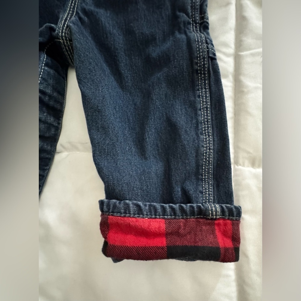 OshKosh B'gosh Kids Overalls - Blue with Red Patches - Picture 6 of 10